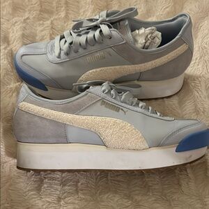 Puma Gray and Blue Sneakers
